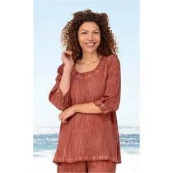 Viskose-Mix-Bluse in rost in Größe 50 von DW-Shop, Rost, 50