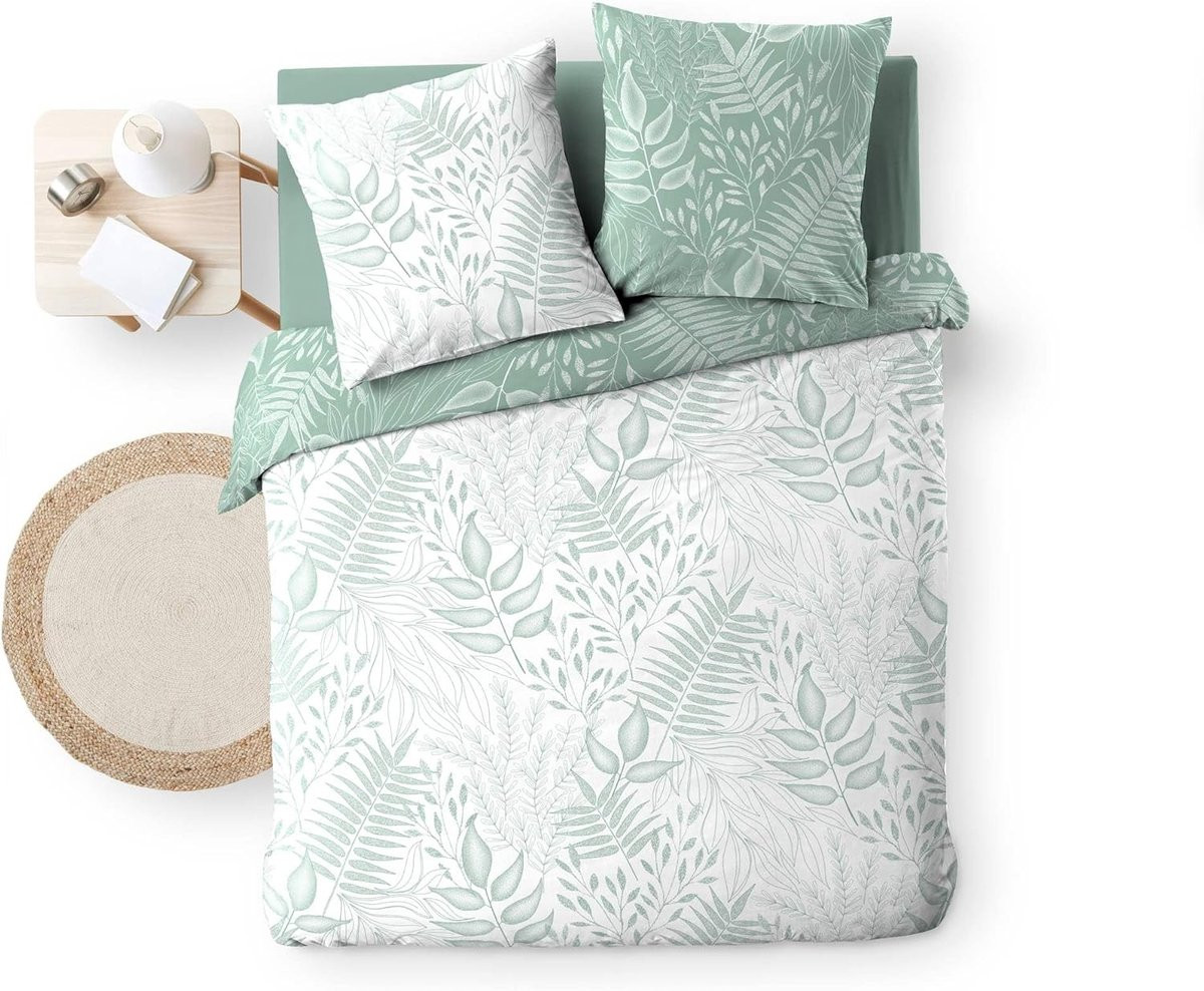 KGS Promolinge 3-delige bedrukte beddengoedset Cassia Sage voor volwassenen, 240 x 220 cm