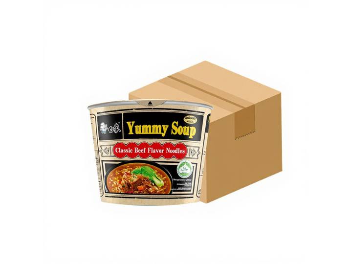 【Halal Food】Bai Xiang Klassieke Rundvlees Noedelsoep 12*105 g (Hele Doos)