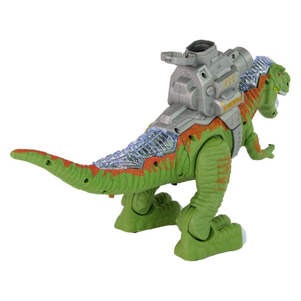 Lean Toys Dinosaurier mit Katapult läuft und schiesst grün (36189636)