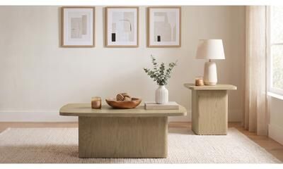 Coaster Fraser Greige Pedestal Coffee and End Table Set