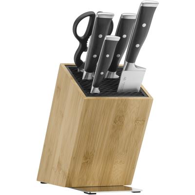 Messerblock WMF "Grand Class", braun (edelstahl, braun), B:21cm H:35,5cm L:25,5cm, Messerblöcke, Messerblock, FlexTec Messerblock, handgeschmiedeter Spezialklingenstahl
