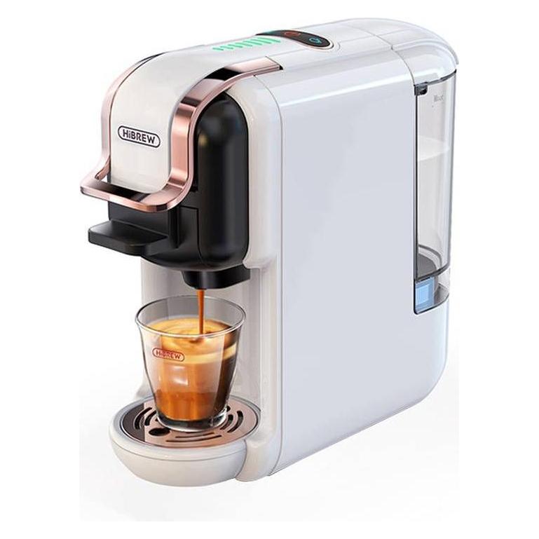 HiBREW Capsule coffee maker 5 in 1 H2B (white) (NESCAFÉ Dolce Gusto, NESPRESSO Vertuo) (H2B-white)