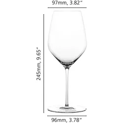 Spiegelau Hi-Lite Bordeauxgläser + Poliertuch, Weingläser, Transparent