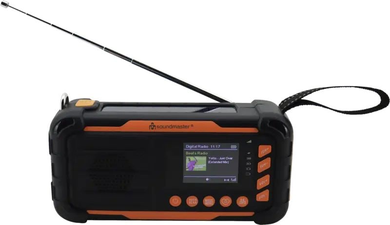 Soundmaster DAB115SW DAB+/UKW Tragbares Radio (Orange/Schwarz) 82571900000