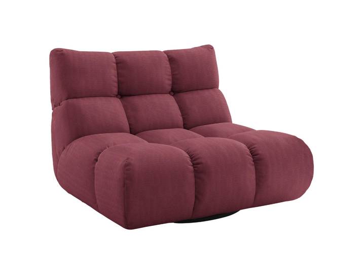 Pure Home Lifestyle Sessel, Weinrot, Kunststoff, 112x85x108 cm, Fussart wählbar, Stoffauswahl, erweiterbar (Typenauswahl), Sitzfläche 360° drehbar, Wohnzimmer, Sessel, Sessel