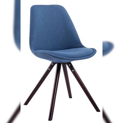 CLP Besucherstuhl Toulouse Stoff Rund blau/cappuccino