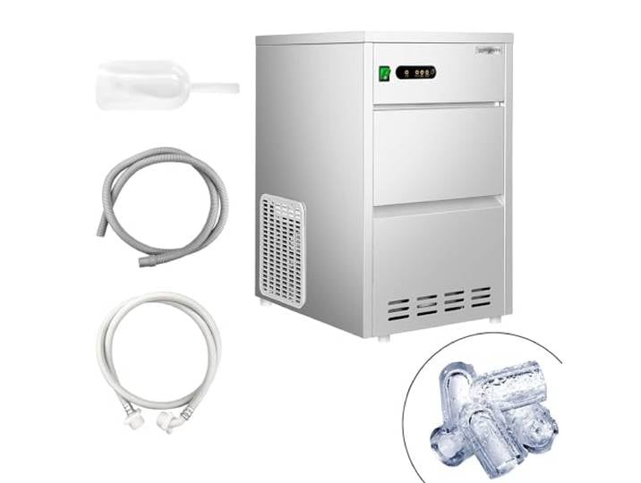 GGM Gastro Eiswürfelbereiter Hohlzylinder 28 kg/24 h Gewerblich einsetzbar, robuste Edelstahlbauweise, einfache Reinigung, intuitive Bedienung, sofort einsatzbereit