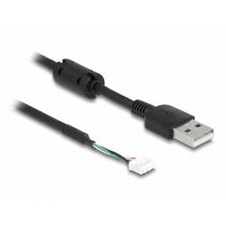 Delock USB-Kabel USB 2.0 USB-A Stecker, Pfostenstecker 4pol. 1.50 m Schwarz mit Pfostenstecker 12089
