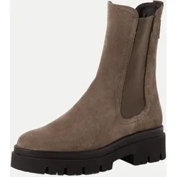 Chelsea Boots mit Blockabsatz Braun 38