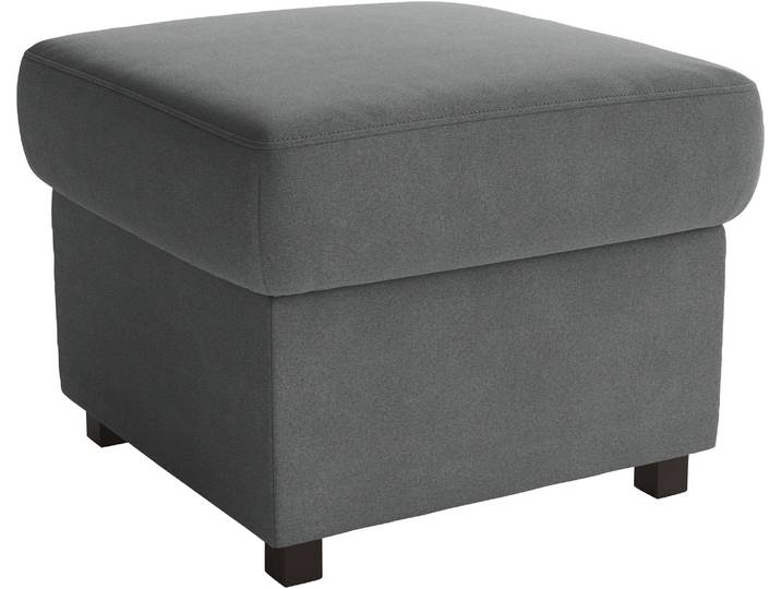 Polsterhocker SIT & MORE Montego , grau (dunkelgrau), B:58cm H:46cm T:58cm, Struktur (100% Polyester);Luxus-Microfaser ALTARA NUBUCK (100% Polyester);Luxus-Microfaser (90% Polyester, 10% Polyamid), Hocker, Polsterhocker