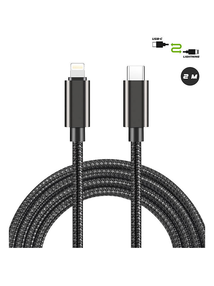 SWEET ACCESS USB-C-Lightning-Kabel in Schwarz - (L)2 m - onesize