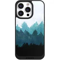 Nivocase Handyhülle für Apple iPhone 13 Pro Hülle NIVOpure Case Schwarz Abstrakt Baum Wald (Apple iPhone 13 Pro), Smartphone Hülle, Schwarz