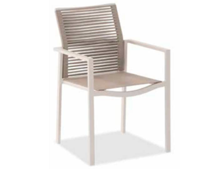 Niehoff Borgo Pro Armlehnstuhl Aluminium/Ivory