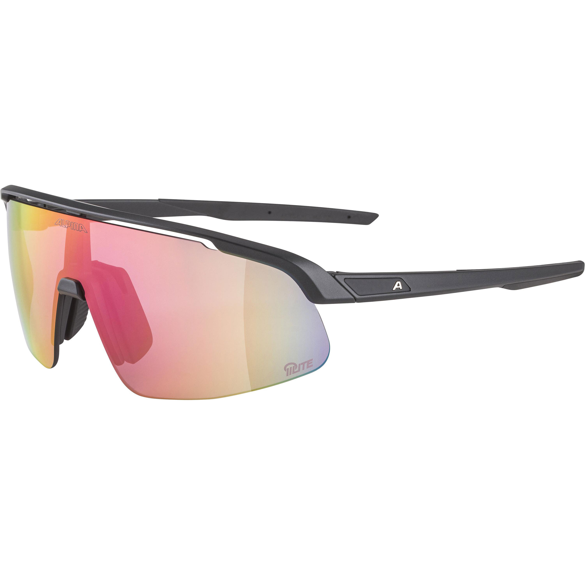 Alpina Turbo Pro S Q-Lite Sportbrille Sportbrillen & Sportsonnenbrillen schwarz Laufen | Gravel | Rennrad