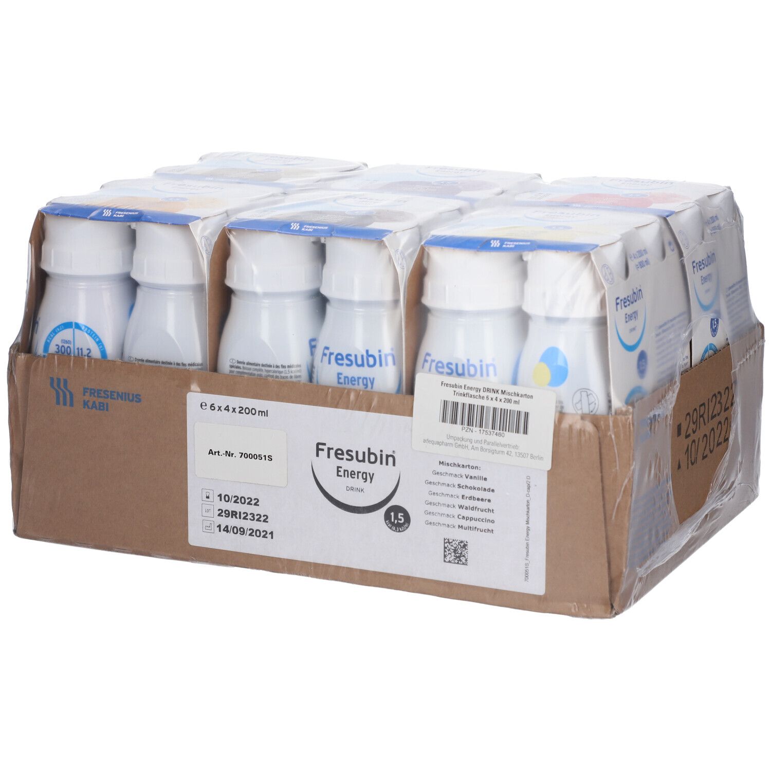Fresubin Energy Drink Mischkarton Trinkflasche 24x200 ml Lösung