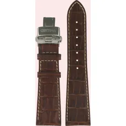 Certina - Leder Ds Podium Gent Square Lederband Braun 23/18mm C600011090 - alligator-prägung,braun,rind