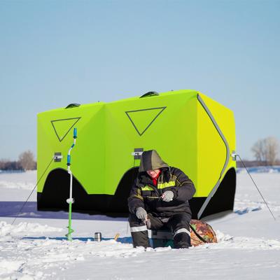 Outsunny 5-8 Person Insulated Pop-Up Ice Fishing Shelter, Portable Ice Fishing Tent Shanty with Carrying Bag, for Low-Temp -22℉