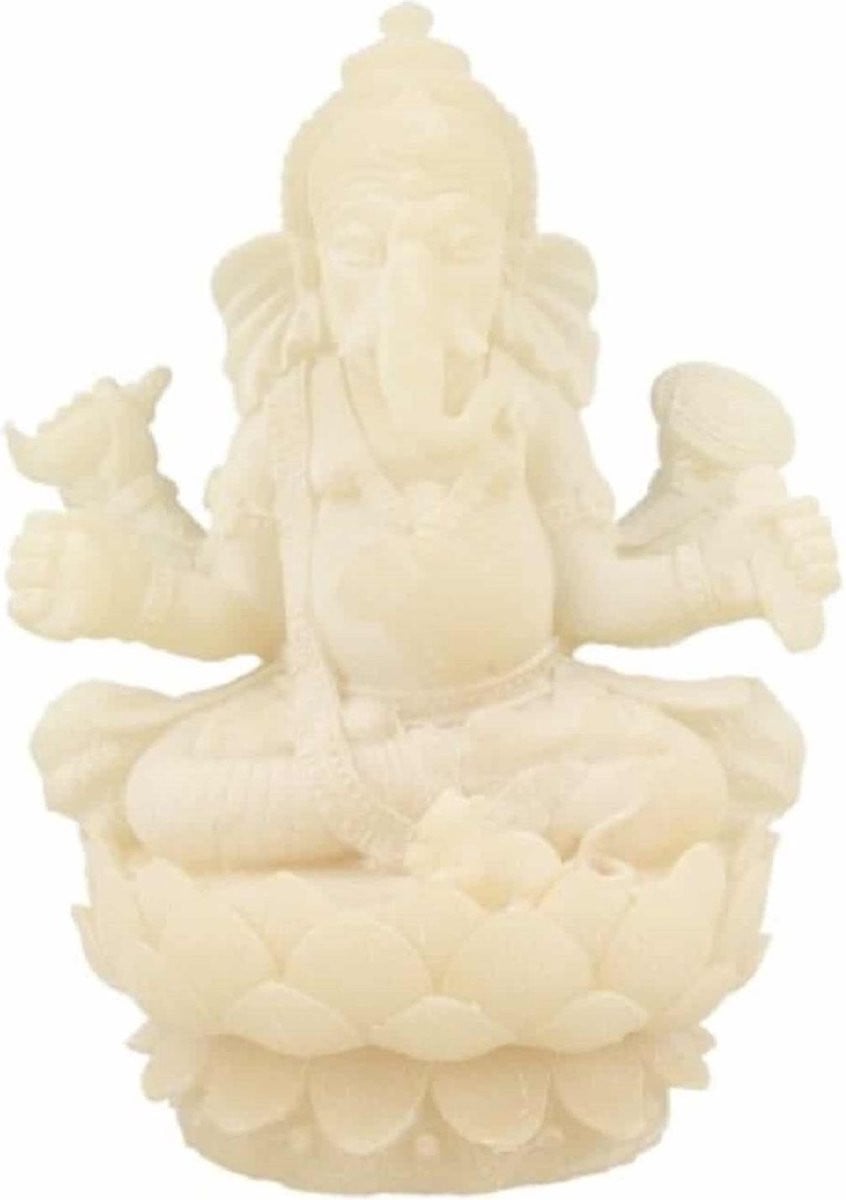 Sneeuwkwarts Beeldje Ganesha Hoogte: 16 cm