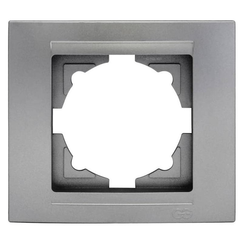 Gunsan Moderna 1-fach Rahmen für 1 Steckdose Schalter Dimmer Silber (31793629)