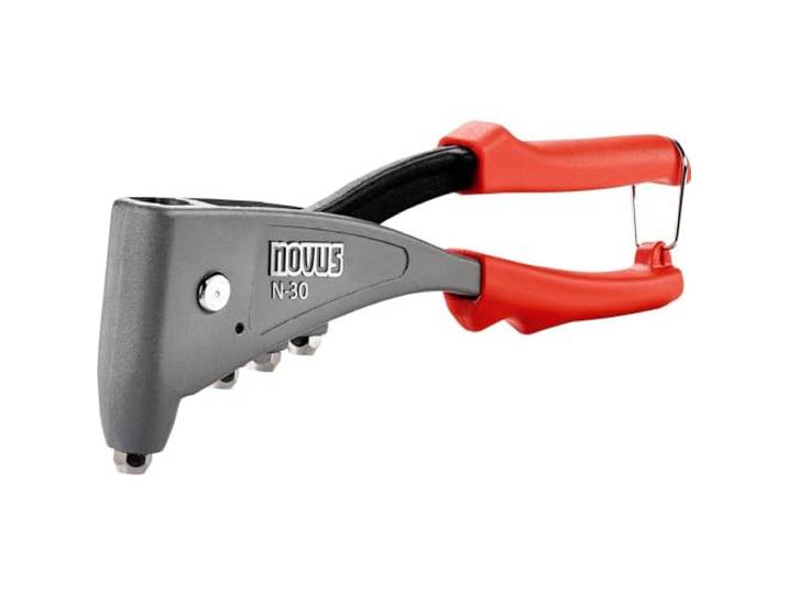 Novus Blindklinknageltang N-30, ergonomische professionele klinknageltang, klinknageltang met 1-handbediening, aluminium, staal