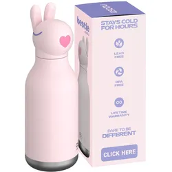 asobu® Trinkflasche Hase 460ml - rosa