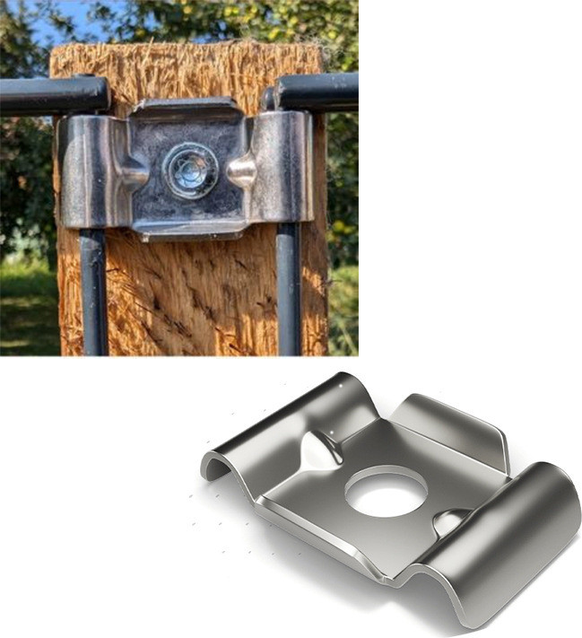 INF 304 Roestvrijstalen Dubbele Staafmat Hekbeugel - 10 Stuks