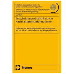 Entscheidungsntzlichkeit von Nachhaltigkeitsinformationen, Fachbücher von Lea Wolf