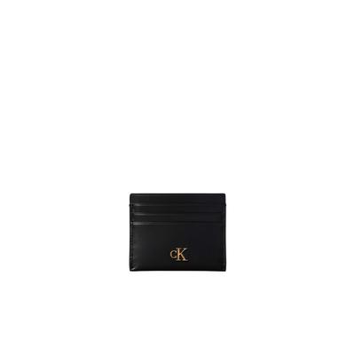 Kartenetui CALVIN KLEIN "CK 6CC CARDCASE", Herren, schwarz, Leder, Basic, Kleinlederwaren, Unisex Mini Wallet, Mini Geldbeutel mit Außensteckfächern