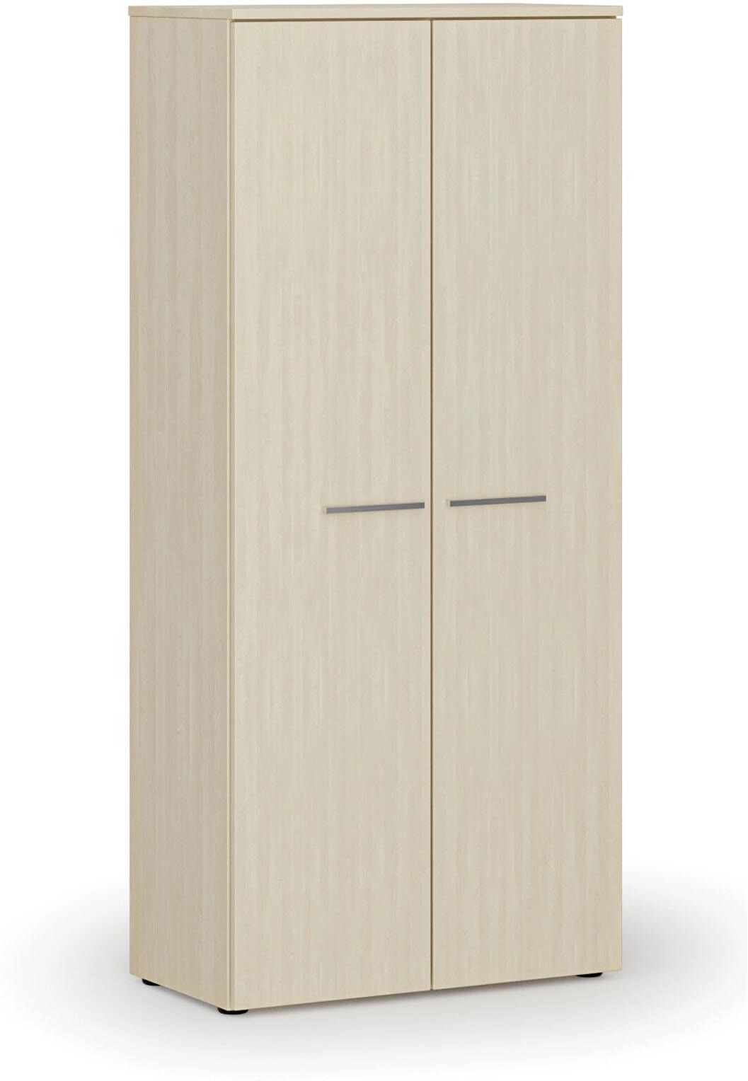 B2B Partner Garderobenschrank mit Auszug PRIMO WOOD, 800 x 420 x 1781 mm, Birke