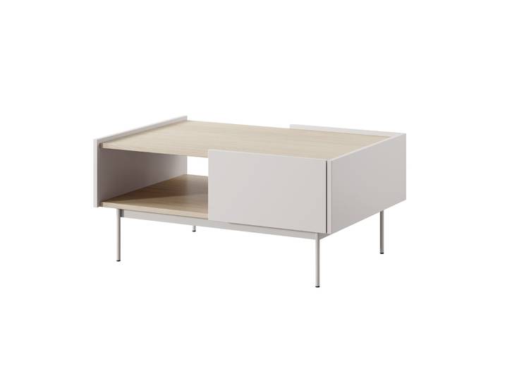 Couchtisch Color 97x65 cm mit Schubladen Kaschmir / Eiche Linea