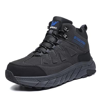 Herren-Wanderstiefel mit hoher Sohle und stoßdämpfender Sohle, atmungsaktive Outdoor-Trekkingschuhe zum Bergsteigen, für Wanderwege und Campingausflüge