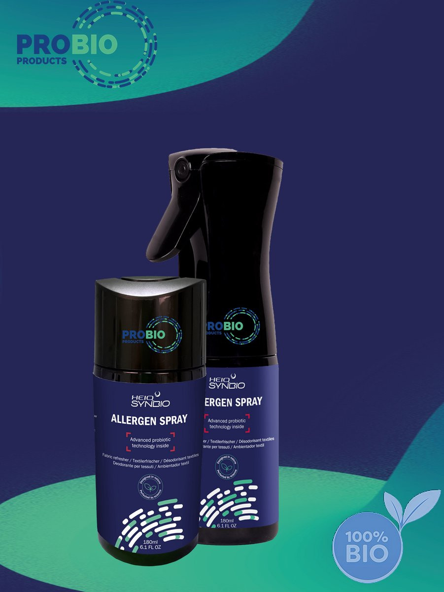 HeiQ Synbio Allergen Spray met trigger en extra vulling 180 ml
