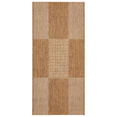 Teppich ANDIAMO "ARIZONA1" Gr. 2, braun, B:67cm H:5mm L:140cm, Kunstfaser, Teppiche, Teppich, Flachgewebe, kariertes Muster, In- und Outdoor geeignet, wetterfest