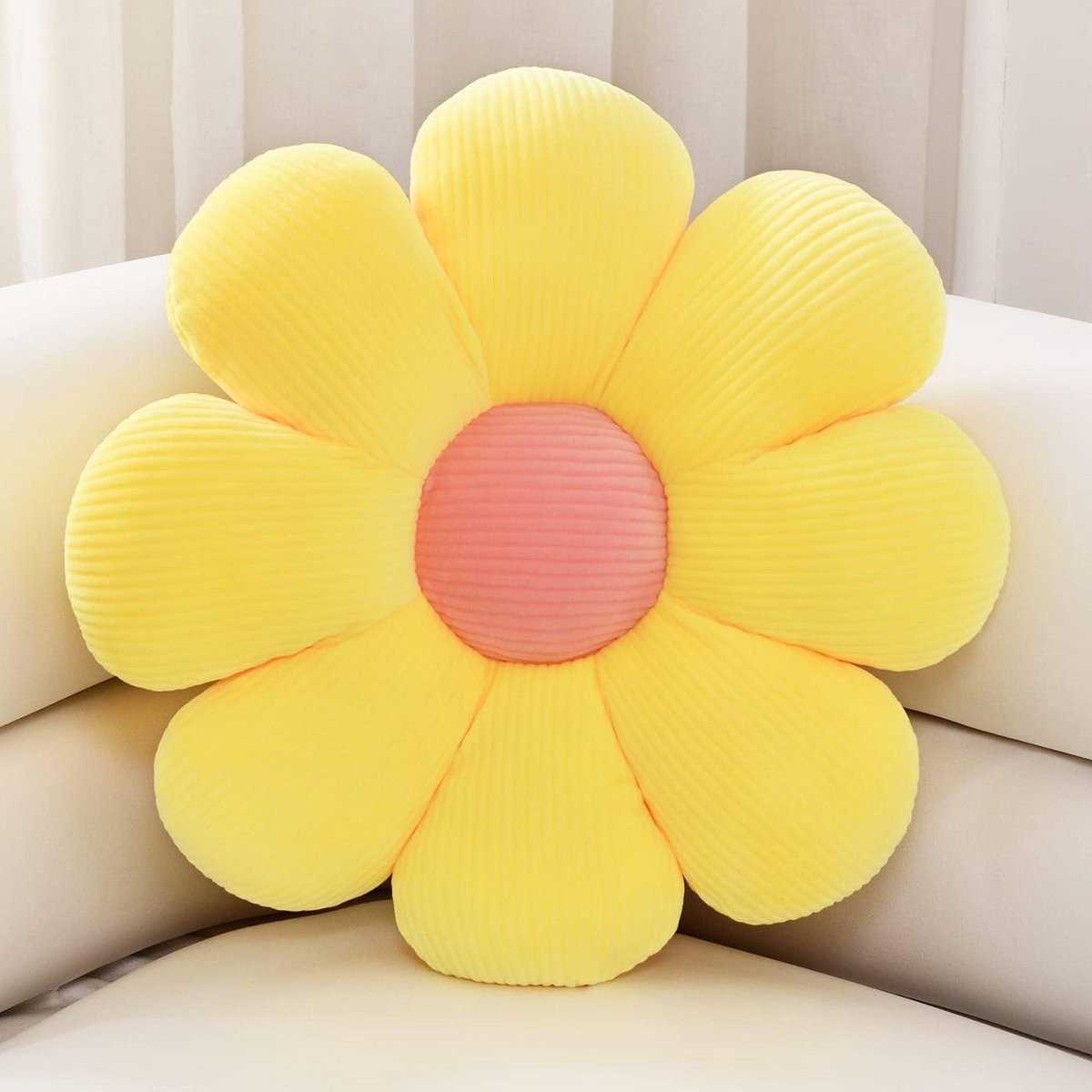 Groot Bloem Kussen van Zacht Pluche voor Decoratie van je Bank of Stoel