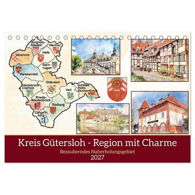 Kreis Gütersloh - Region mit Charme (Tischkalender 2027 DIN A5 quer), CALVENDO Monatskalender