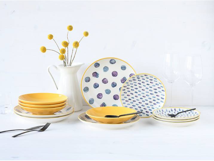 Set assiettes Maisie - 12 éléments 32 x 38 x 32cm Multicolore/Multicolore
