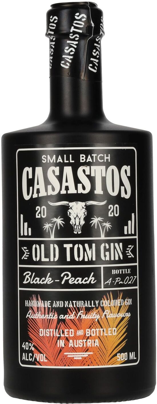 CASASTOS Old Tom Gin Small Batch Black-Peach 40% Vol. 0,5l