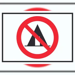 HB-Druck Zelten verboten Symbol Schild A4 (210x297mm)