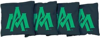 Skip's Garage Arkansas Monticello Boll Weevils & Cotton Blossoms Black Cornhole Bags