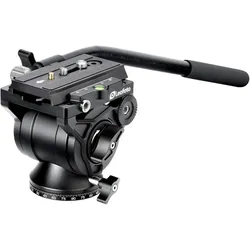 Leofoto BV-10M Videokop w/ Manfrotto Quick Release Plate (2-Wege-Neiger, Videokopf), Stativkopf, Schwarz