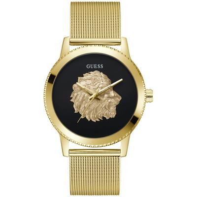 Quarzuhr GUESS "MONARCH", gold (goldfarben), Armbanduhren, Herren, Quarzuhr, Armbanduhr, Herrenuhr