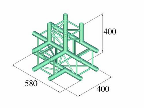 Alutruss DECOLOCK DQ4-PAT42 4-Punkt Traverse 4-Weg-Ecke 90 °