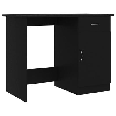 Helloshop26 - Schreibtisch Tisch Arbeitsplatz Computermöbel Arbeitszimmer 100 x 50 x 76 cm schwarzes Holzwerkstoff 02_0023889