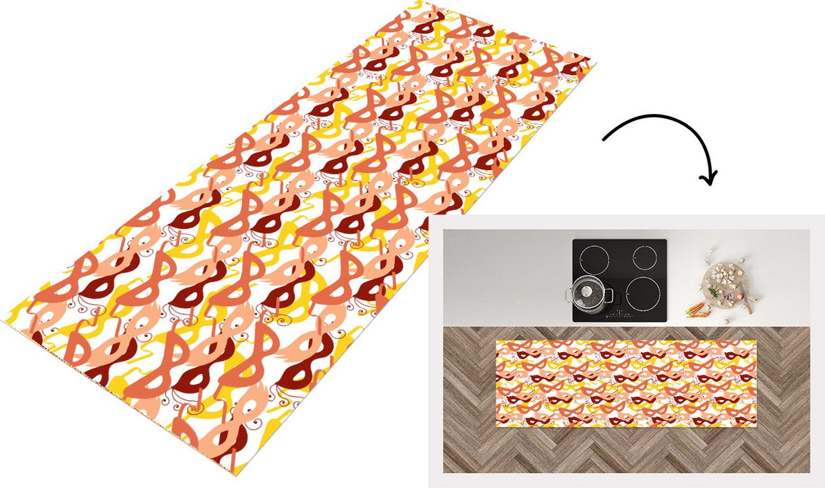 KitchenYeah Keukenloper van vinyl, rechthoekig