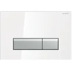 Geberit BetPl. Sigma40, für 2-Mengen-Sp. 242601SI1 Glas weiß