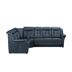 Polstermöbel Oelsa Komfort-Ecksofa aus Leder  Andorra , türkis/petrol , Maße (cm): B: 272 H: 99 T: 238.0