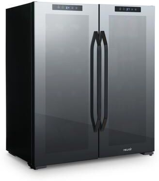 Newair Wine and Beverage Refrigerator, 18 Bottles & 59 Cans, Dual Temperature Zones, Freestanding, Digital Temperature Control
