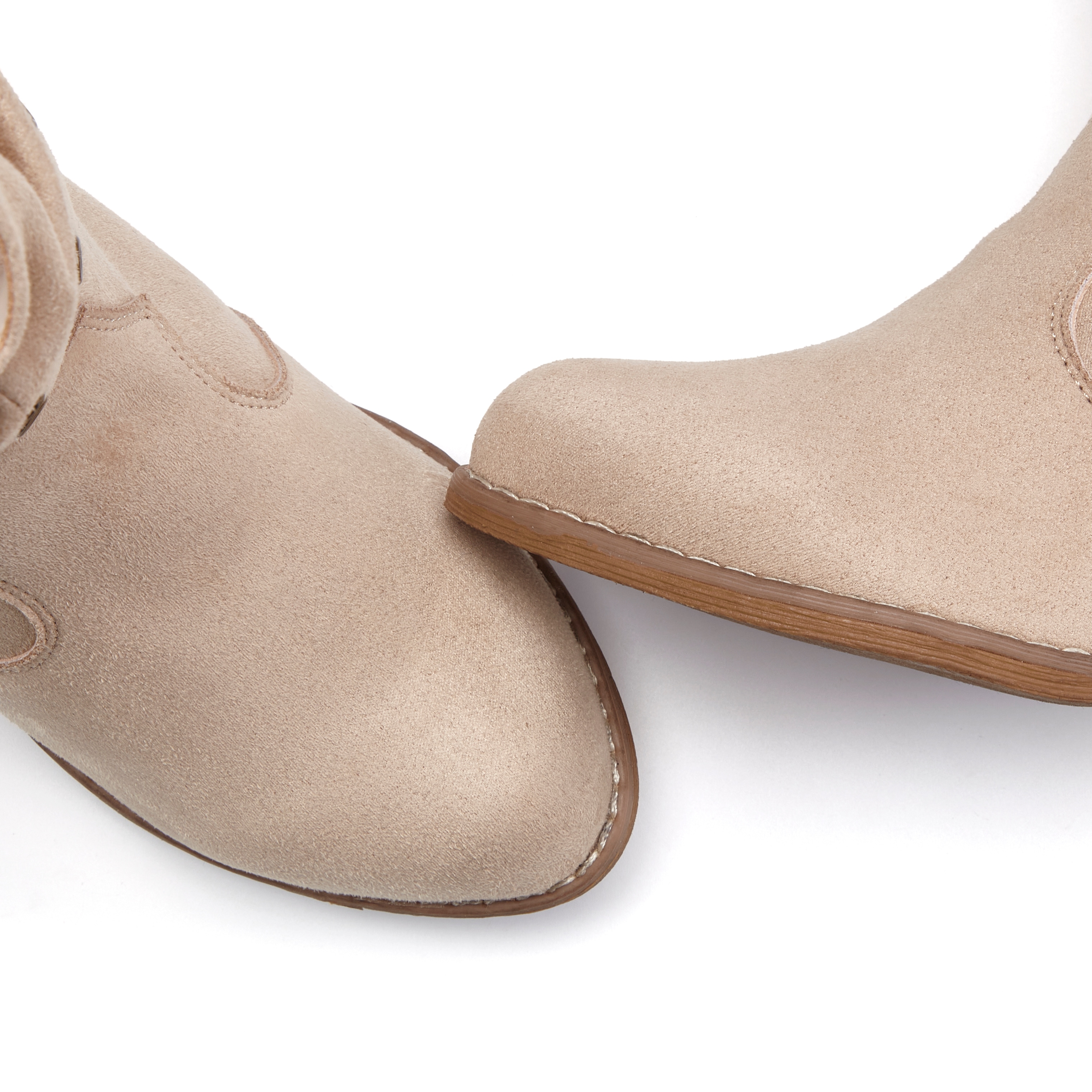Cowboy Stiefelette LASCANA "Herbststiefelette", Damen, Gr. 37, Textil, beige, Obermaterial: 100% Textilmaterial. Decksohle: 100% Lederimitat. Futter: 100% Textilmaterial. Laufsohle: 100% Synthetik, unifarben, Schuhe Cowboy Stiefelette, Cowboy Boots, Weste