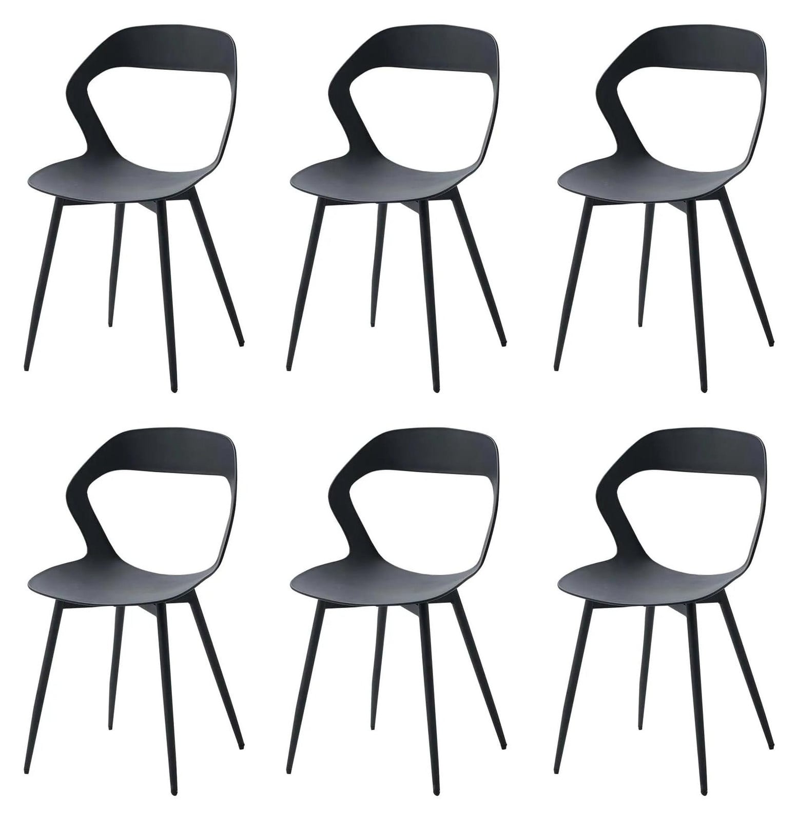 Selius Set van 6 Eetkamerstoelen voor de eetkamer en keuken